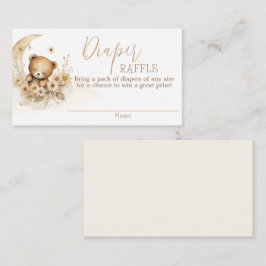 ニュートラルテディベアおむつラッフルカード エンクロージャーカード