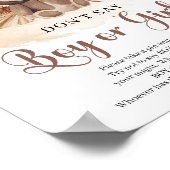 ニュートラルテディベアのパンパス言わない男の子または女の子 ポスター (角)