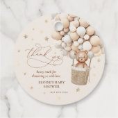 ニュートラルテディベアバルーンバーリーウェイベビーシャワー フェイバータグ (裏面)