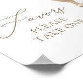 ニュートラルテディベアバルーンベビーシャワー親善署名 ポスター (角)