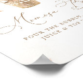 ニュートラルテディベアーベビーシャワーミモサバーポスター ポスター (角)