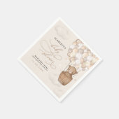 ニュートラルテディベア熱い空気バルーン赤ちゃんシャワー スタンダードカクテルナプキン (角)