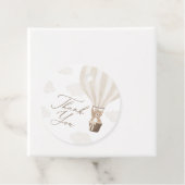 ニュートラルテディベア熱い空気バルーン赤ちゃんシャワー フェイバータグ (インサイチュ)