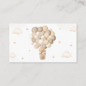 ニュートラルテディベア赤ちゃんシャワーおむつラッフル エンクロージャーカード (裏面)