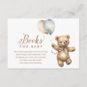 ニュートラルテディベア赤ちゃんシャワーベビー エンクロージャーカード (正面)