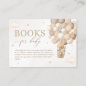 ニュートラルテディベア赤ちゃんシャワー予約リクエスト エンクロージャーカード (正面)