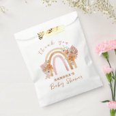 ニュートラルテラコッタボホレインボーフローラベビーシャワー フェイバーバッグ (封をした状態)