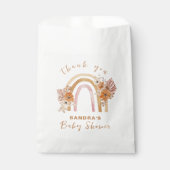 ニュートラルテラコッタボホレインボーフローラベビーシャワー フェイバーバッグ (正面)