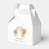 ニュートラルテラコッタボホレインボーフローラベビーシャワー フェイバーボックス (裏面サイド)