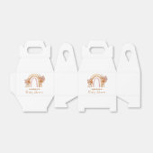 ニュートラルテラコッタボホレインボーフローラベビーシャワー フェイバーボックス (折り畳みなし)