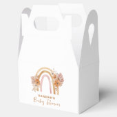 ニュートラルテラコッタボホレインボーフローラベビーシャワー フェイバーボックス (オープン)