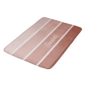 ニュートラルテラコッタ |スクリプトグラデーションを含むストライプ バスマット (アングル)