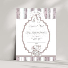 ニュートラルトイレベビーシャワーおむつラッフルカード 招待状