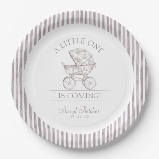 ニュートラルトイレベビーシャワー紙プレート ペーパープレート (正面)