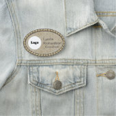 ニュートラルトープきらきら光る金ゴールド名タグ 名札 (インサイチュ)