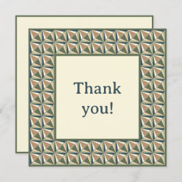 ニュートラルトーンのダイヤモンドシェイプ サンキューカード