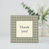 ニュートラルトーンのダイヤモンドシェイプ サンキューカード (スタンド正面)