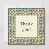 ニュートラルトーンのダイヤモンドシェイプ サンキューカード (正面)