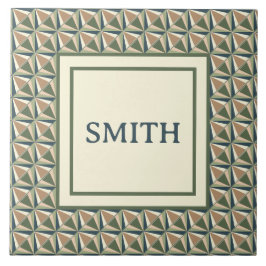 ニュートラルトーンのダイヤモンドシェイプ タイル