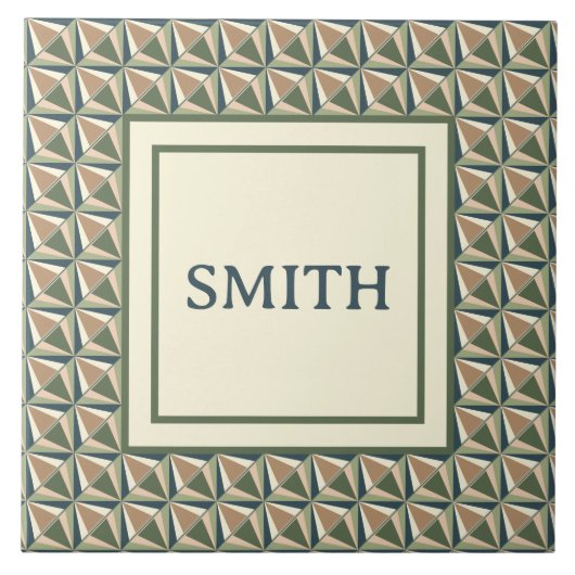 ニュートラルトーンのダイヤモンドシェイプ タイル (正面)