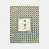 ニュートラルトーンのダイヤモンドシェイプ フリースブランケット (正面)