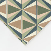 ニュートラルトーンのダイヤモンドシェイプ フリースブランケット (角)