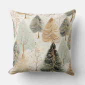 ニュートラルトーンズ魅惑的なクリスマス魔法 クッション (正面)