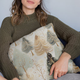 ニュートラルトーンズ魅惑的なクリスマス魔法 クッション