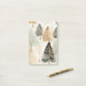 ニュートラルトーンズ魅惑的なクリスマス魔法 ポストイット (デスク上)