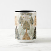 ニュートラルトーンズ魅惑的なクリスマス魔法 マグカップ (中央)