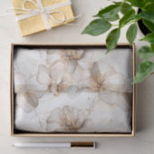 ニュートラルトーンフラワーズデクページティッシュペーパー 薄葉紙 (ギフト)