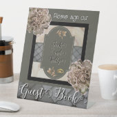 ニュートラルトーンフローラゲストブック 台座サイン (インサイチュ)