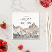 ニュートラルトーンマウン結婚テンのナプキン スタンダードカクテルナプキン (インサイチュ)