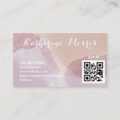 ニュートラルトーンミニマリストQRコードプロフェッショナル 名刺 (裏面)