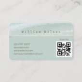 ニュートラルトーンミニマリストQRコードプロフェッショナル 名刺 (裏面)