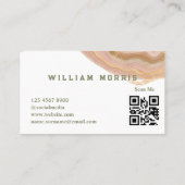 ニュートラルトーンミニマリストQRコードプロフェッショナル 名刺 (裏面)