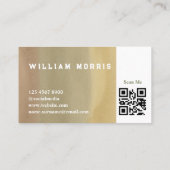 ニュートラルトーンミニマリストQRコードプロフェッショナル 名刺 (裏面)