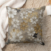 ニュートラルトーン素朴フローラ クッション (ブランケット)