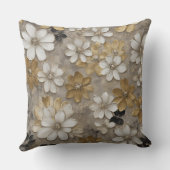 ニュートラルトーン素朴フローラ クッション (裏面)