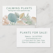 ニュートラルトーン葉家庭育ち屋内プラント子供部屋 名刺 (正面/裏面)