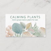 ニュートラルトーン葉家庭育ち屋内プラント子供部屋 名刺 (正面)