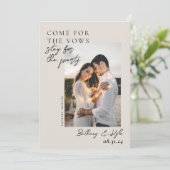 ニュートラルトーンWitty写真保存Date招待状 招待状 (スタンド正面)