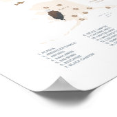 ニュートラルナショナルパークマップウッドランド子供部屋デコール ポスター (角)