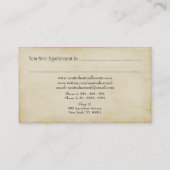 ニュートラルナチュラル体美しいサロン名刺 予約カード (裏面)