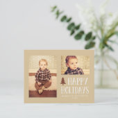ニュートラルハッピーホリデーズクリスマス2フォトポストカード シーズンポストカード (スタンド正面)