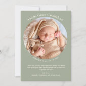 ニュートラルハートカイミニマルーシンプルベビー 案内状 (正面)