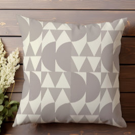 ニュートラルハーフトーンの幾何学的パターン クッション