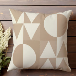 ニュートラルハーフトーンの幾何学的パターンII クッション