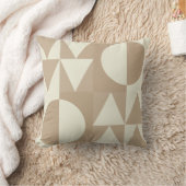 ニュートラルハーフトーンの幾何学的パターンII クッション (ブランケット)