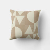 ニュートラルハーフトーンの幾何学的パターンII クッション (裏面)